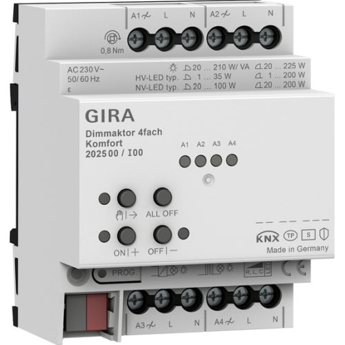 GIRA - Dimactor 4-v DIN-rail Kmf KNX Secure