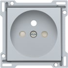 NIKO - Enjoliveur simple pour prise de courant 2P+A (broche) + sécurité, sterling