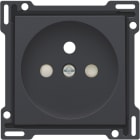 NIKO - Centraalplaat enkelvoudig voor wandcontactdoos 2P+A (pen)+veiligheid, antraciet