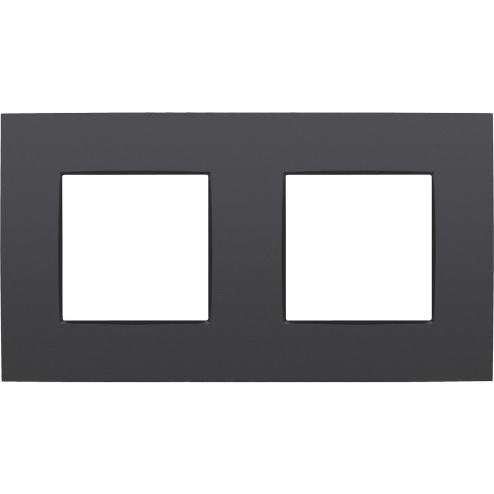 NIKO - Afdekplaat INTENSE (71mm) 2-voudig horizontaal, antraciet coated