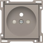 NIKO - Centraalplaat enkelvoudig voor wandcontactdoos 2P+A (pen) en veiligheid, brons
