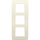 NIKO - Plaque de recouvrement (60mm) triple vertical, crème