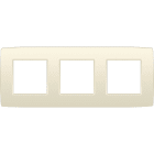 NIKO - Plaque de recouvrement (71mm) triple horizontal, crème