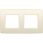NIKO - Plaque de recouvrement (71mm) double horizontal, crème