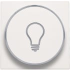 NIKO - Toets met doorschijnende ring en lampsymboolvoor drukknop 6A, wit