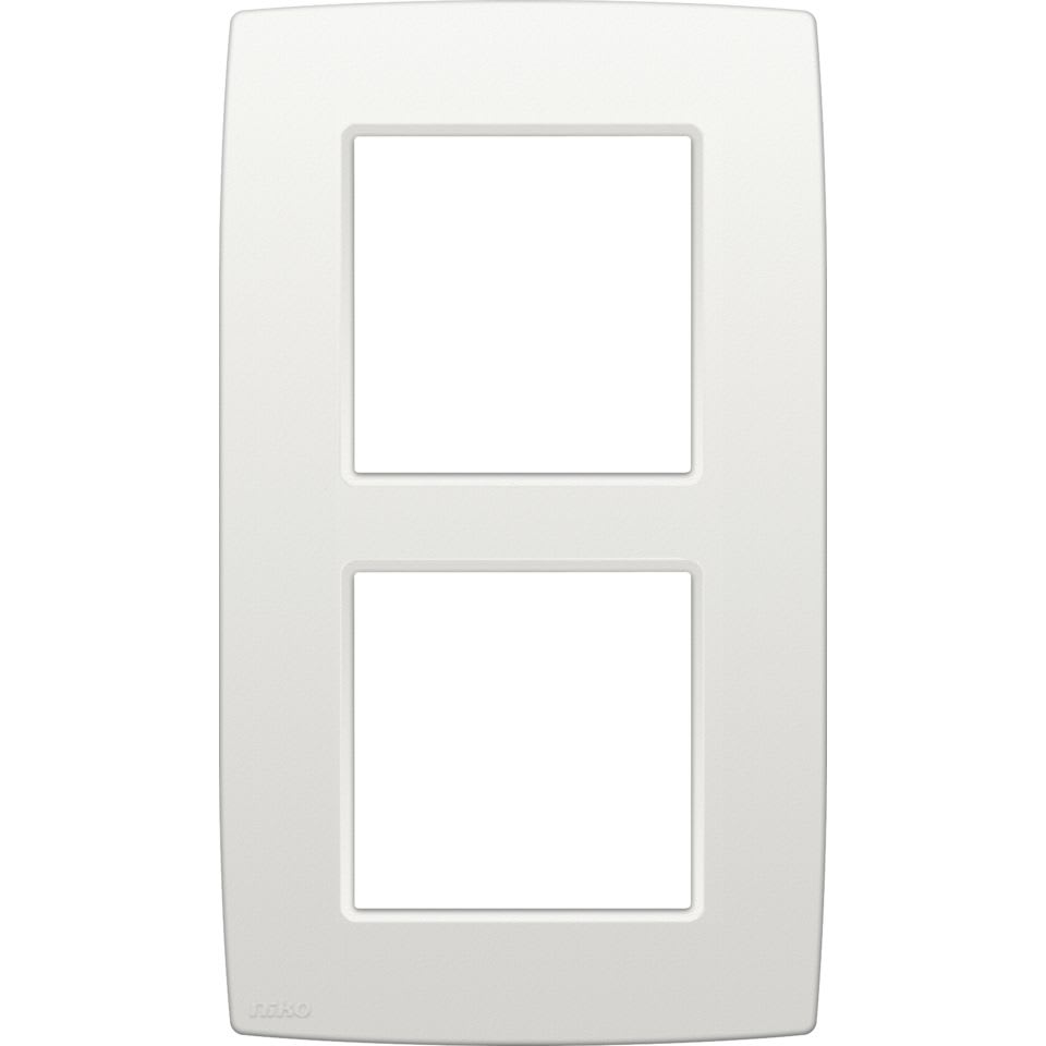 NIKO - Plaque de recouvrement (60mm) double vertical, blanc