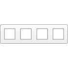 NIKO - Plaque de recouvrement (71mm) quadruple horizontal, blanc
