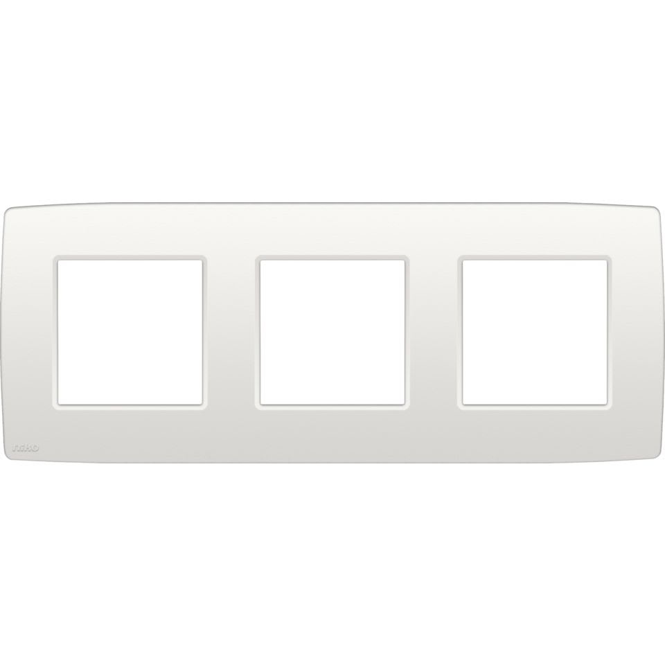 NIKO - Afdekplaat (71mm) 3-voudig horizontaal, wit