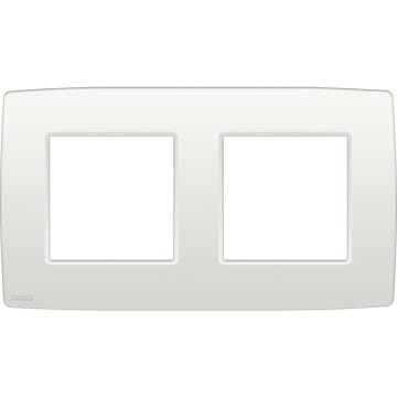 NIKO - Afdekplaat (71mm) 2-voudig horizontaal, wit