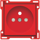 NIKO - Centraalplaat voor wandcontactdoos 2P+A (pen) en veiligheid, rood