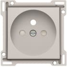 NIKO - Enjoliveur simple pour prise de courant 2P+A (broche)+sécurité, gris clair