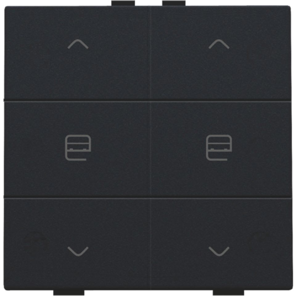 NIKO - Home Control commande double moteur avec touche sixtuple, noir