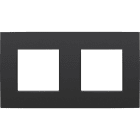 NIKO - Plaque de recouvrement INTENSE (71mm) double horizontal, matt black coated