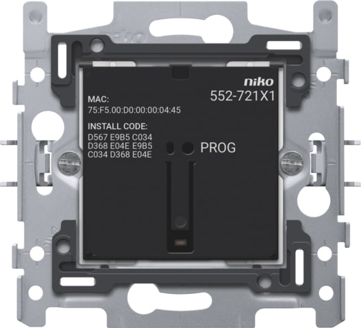 NIKO - Interrupteur simple connecté, socle, 10 A, 60 x 71 mm, fix. par griffes, Zigbee