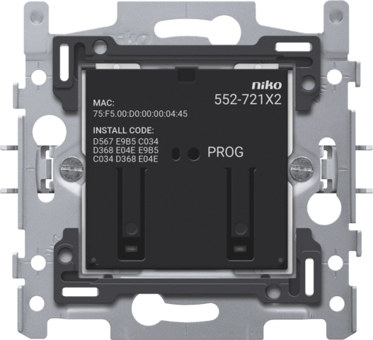 NIKO - Interrupteur double connecté, socle, 2x10A (max. 16A),60x71mm, griffes, Zigbee