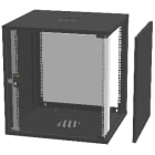 ENOC SYSTEM - W3 wall rack 6u 550x314x500 black glass door