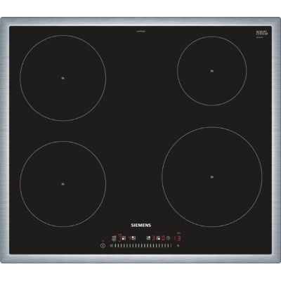 Siemens Huishoud - Kookplaat inductie, 4 zones, 60cm, touchslider, inox kader