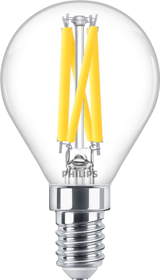 Philips Lighting - MASTER Lampe LED sphérique P45 Dim 3.4W 40W E14 2200-2700K 470lm CRI90 25000h