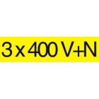 CATU - Zelfklevende rechthoek 3 x 400V+N