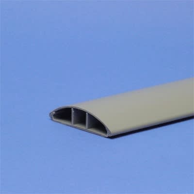 KLEINHUIS - Vloerkanaal PVC, RAL 7030. 18x75mm + 1 scheidingsschot. L=2m