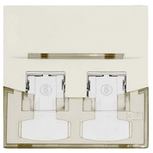 Corning - Modern Design Volition 45x45 Faceplate 2 ports, straight,  blanc