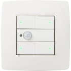 Qbus - Interrupteur-détecteur-thermostat 3 boutons série Niko Cream 100 RGB