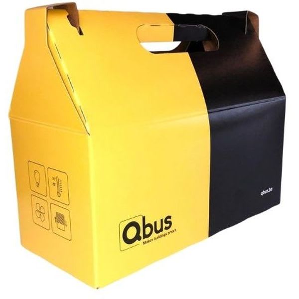 Qbus - Set de 4 modules de relais (4x 16A) avec commande manuelle et LED + 5 entrees