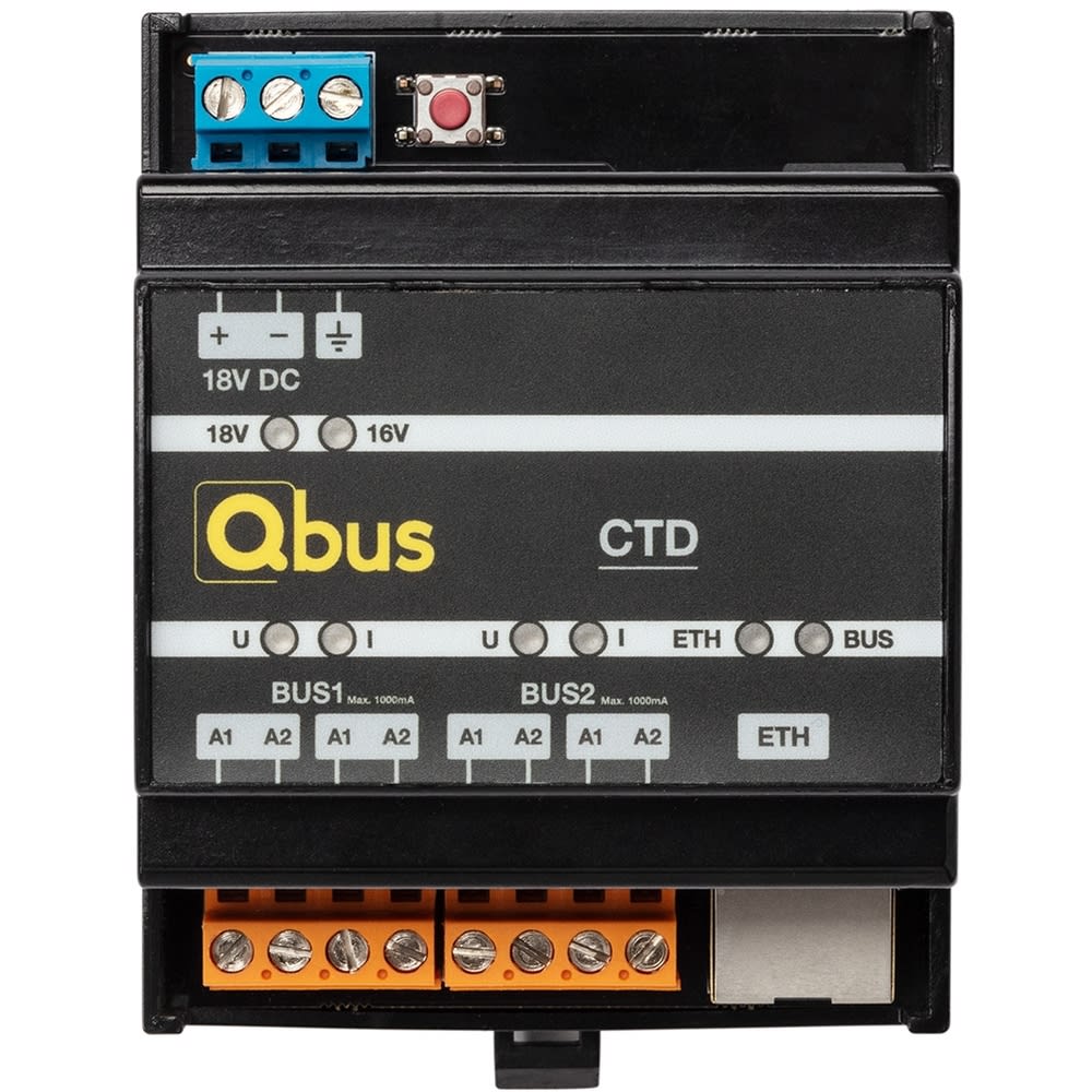 Qbus - Contrôleur pour 40 modules Qbus (extensible), alimentation incluse + Qbuscloud