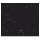 Beko - Table de cuisson vitro, 4 zones de cuisson, 60cm, touches sensitives, sans cadre
