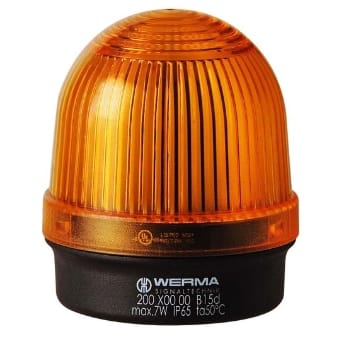 WERMA - Permanente lamp BM 12-240VAC/DC geel