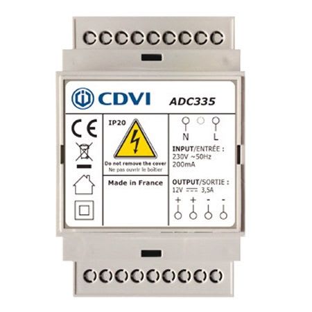 CDVI - Gereguleerde voeding 12V - 3,5A - 3 modules