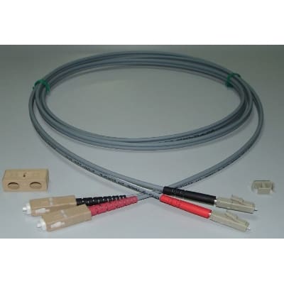 FUMO COMMUNICATIONS - LC duplex SC duplex fiber patchcord multimode 50/125 OM3 lengte 2m grijs