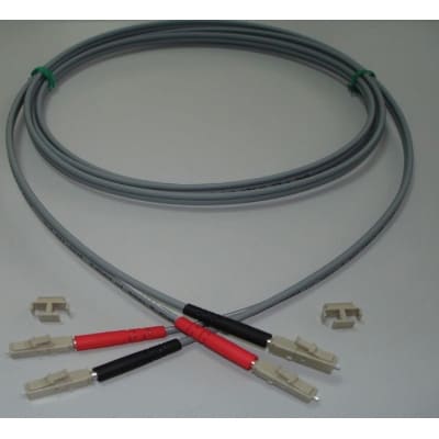 FUMO COMMUNICATIONS - LC duplex LC duplex fiber patchcord multimode 50/125 OM3 lengte 2m GRIJS