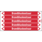 BRADY - Leidingmerkers, geperfor. pijlen, zonder pictogram Brandbluskoolzuur, 5 merkers
