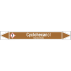 BRADY - Leidingmerkers, geperfor. pijlen, pictogram Cyclohexanol, 30 merkers/pak