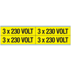 BRADY - Marqueurs de tension-CV-3X230V-B, 100 labels