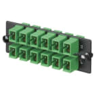 PANDUIT - SC APC FAP loaded + twelve SC APC simplex singlemode fiber optic adapters Green