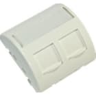 Excel Networking Solutions - Curved Shutter For Keystone Jack 45x45mm - 2 Port
