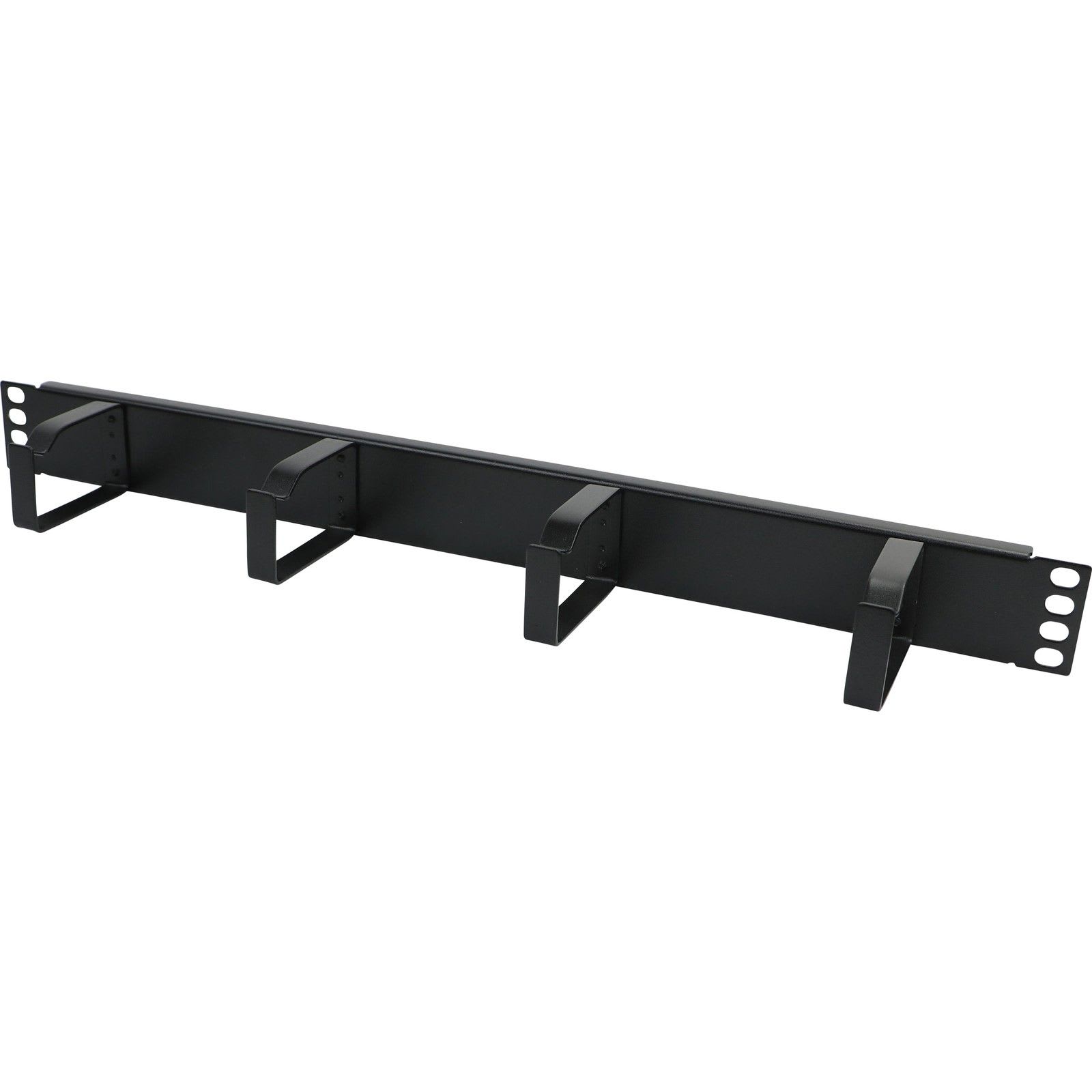 Excel Networking Solutions - Cable Management Bar - 1U - 4 Vertical Metal Hoops - 65mm - Black