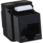 Excel Networking Solutions - CAT 6 UTP Low Profile Toolless Jack - Black