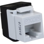 Excel Networking Solutions - CAT 6 UTP Low Profile Toolless Jack - White