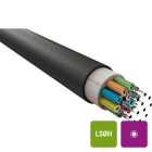 Excel Networking - OM3 Multimode 50/125 24 Core Fibre Optic Cable Tight Buffered Cca - Black