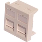 Excel Networking Solutions - Flat Shutter For Keystone Jack 45x45mm - 2 Port
