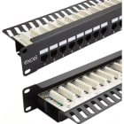 Excel Networking Solutions - CAT 6 Unscreened Patch Panel - 24-port, Right-angled, 1U - Black