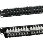 Excel Networking Solutions - CAT 6 Unscreened Patch Panel - 48 Port, Right-angled, 1U - Black