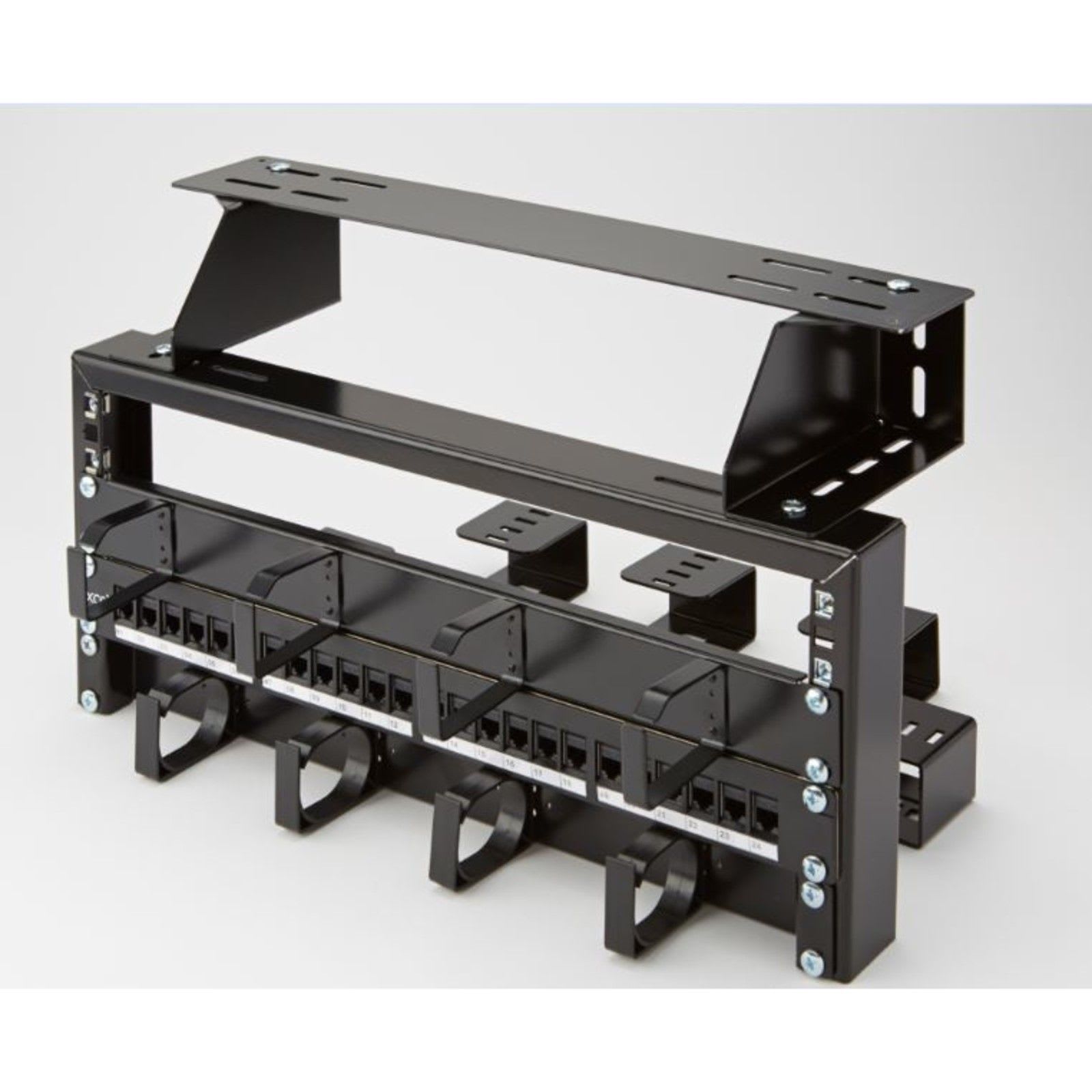 Excel Networking Solutions - 8U Patch Rack - Black