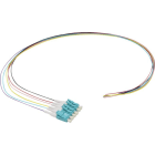Excel Networking Solutions - Fibre Pigtail OM3 50/125 LC/UPC 12-colour pack (TIA 598) - 0.5m