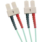 Excel Networking Solutions - OM4 Fibre Optic Patch cord SC-SC Multimode 50/125 Duplex LS0H Aqua 2m