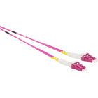 Excel Networking Solutions - OM4 Fibre Optic Patch cord LC-LC Multimode 50/125 Duplex LS0H Violet 1m