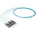 Excel Networking Solutions - Pigtail fibre OM3 50/125 ST/UPC turquoise paquet de 12 - 1 m